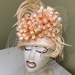 Beautiful Satin Dress / Church Hat by S P SOPHIA COLLECTION L A